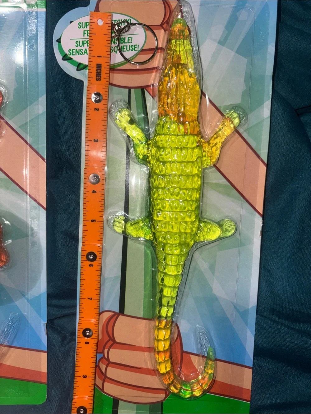 2 - Squishy Stretch Reptile Toys - Red Lizard / Green Alligator 🐊